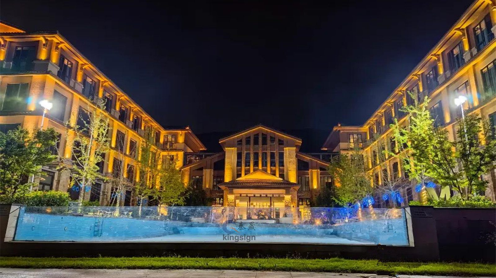 Painel acrílico para janela de piscina luxuosa